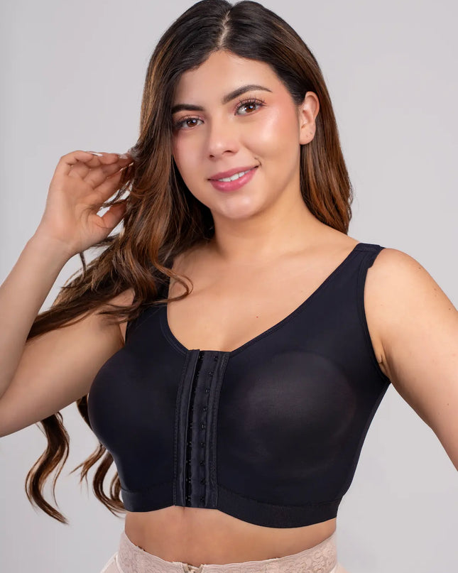 Brasier posquirurgico con realce tira ancha