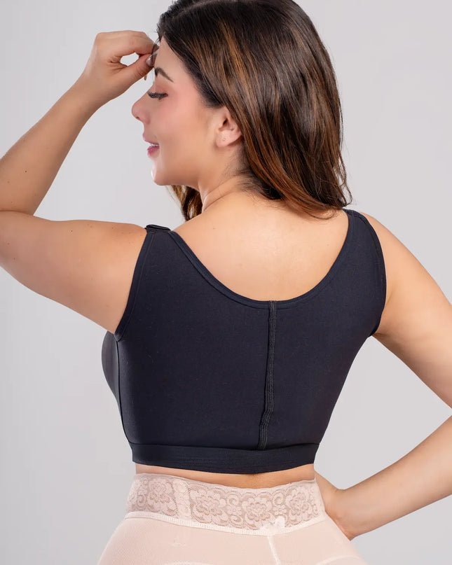 Brasier posquirurgico con realce tira ancha