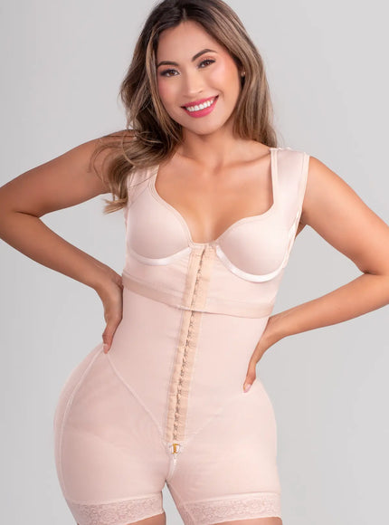 Faja reductora con brasier uso diario manga siza tipo shorth