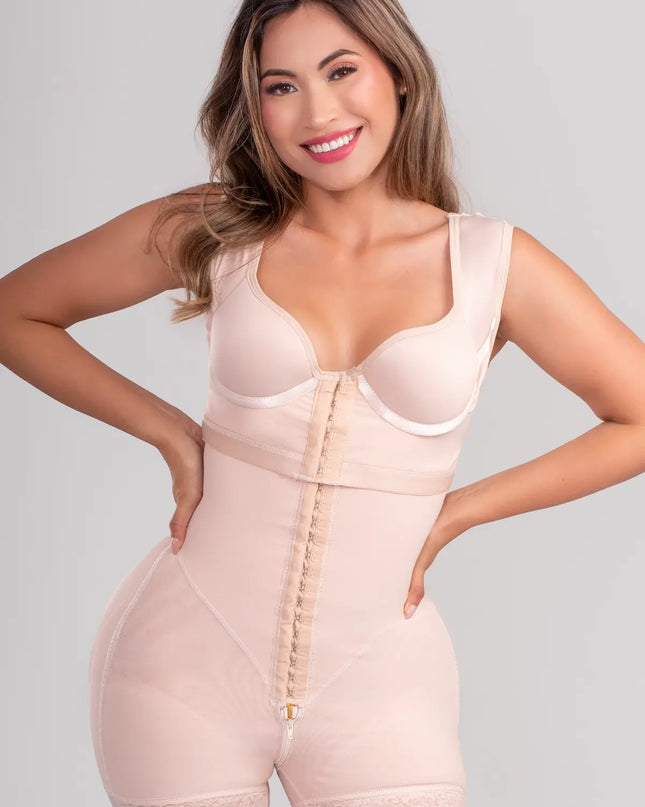 Faja reductora con brasier uso diario manga siza tipo shorth