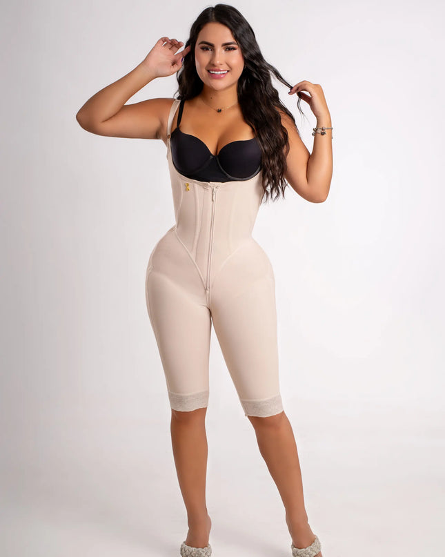 Faja corse cierre invisible larga hasta la rodilla