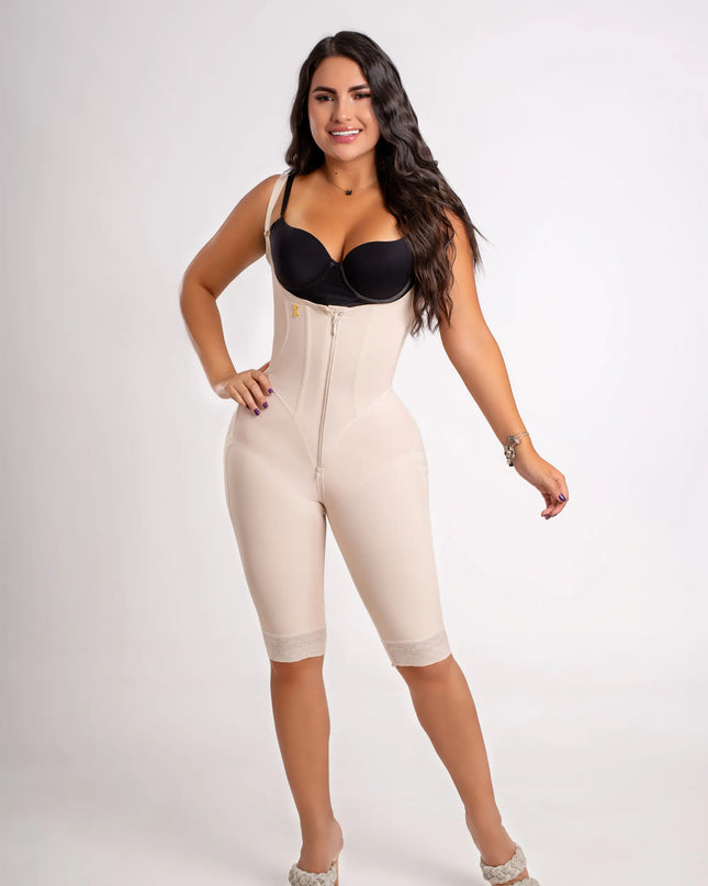 Faja corse cierre invisible larga hasta la rodilla