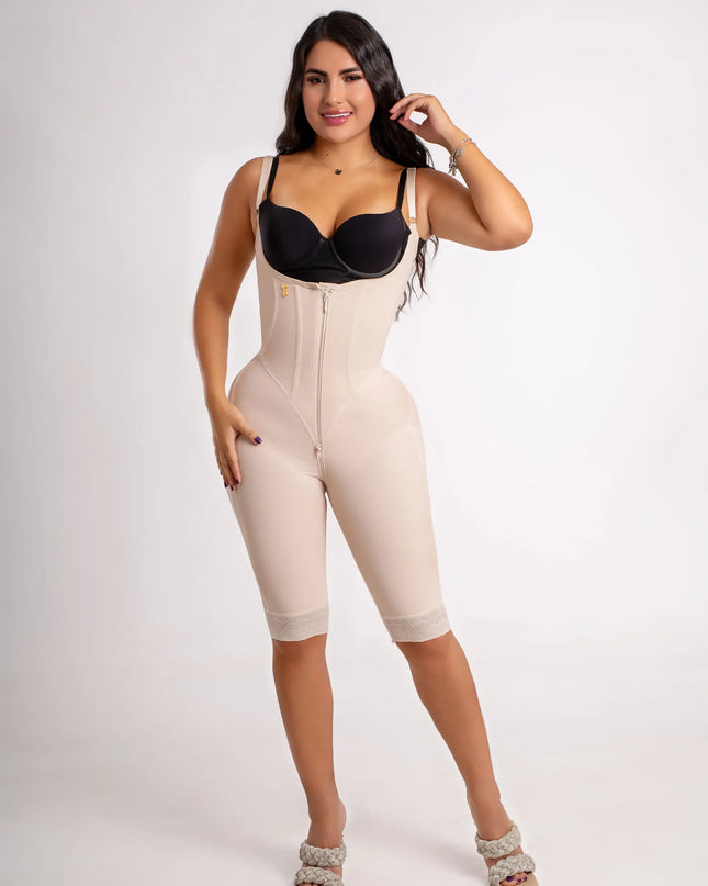 Faja corse cierre invisible larga hasta la rodilla