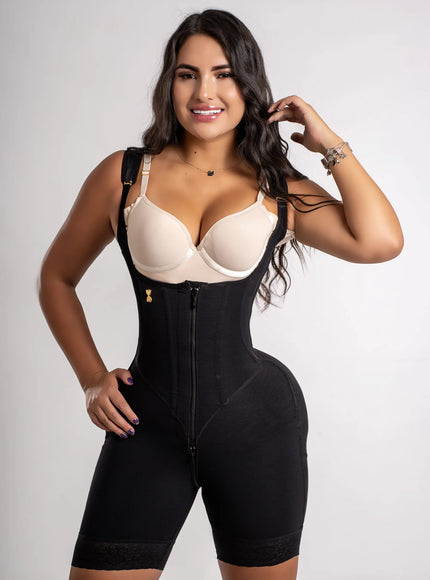 Faja corse cierre invisible y cola invisible media pierna