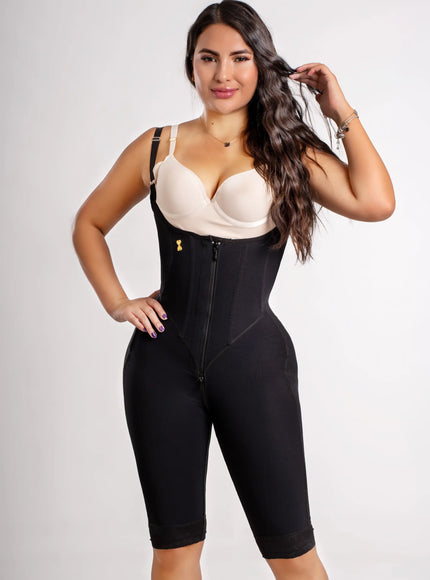 Faja reloj arena cierre invisible larga hasta la rodilla negra