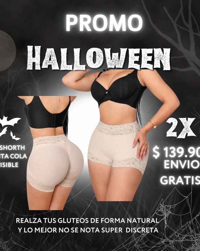 Promo Halloween Faja Short Nicole cola invisible 2x$139.900