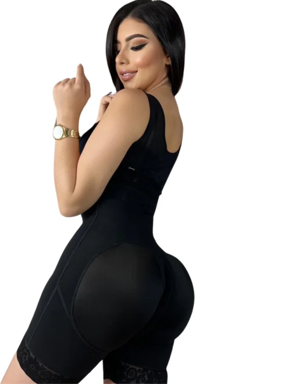 FAJA STRAPLESS RELOJ ARENA CON ABROCHADURA CORTA NEGRA - Imagen 2